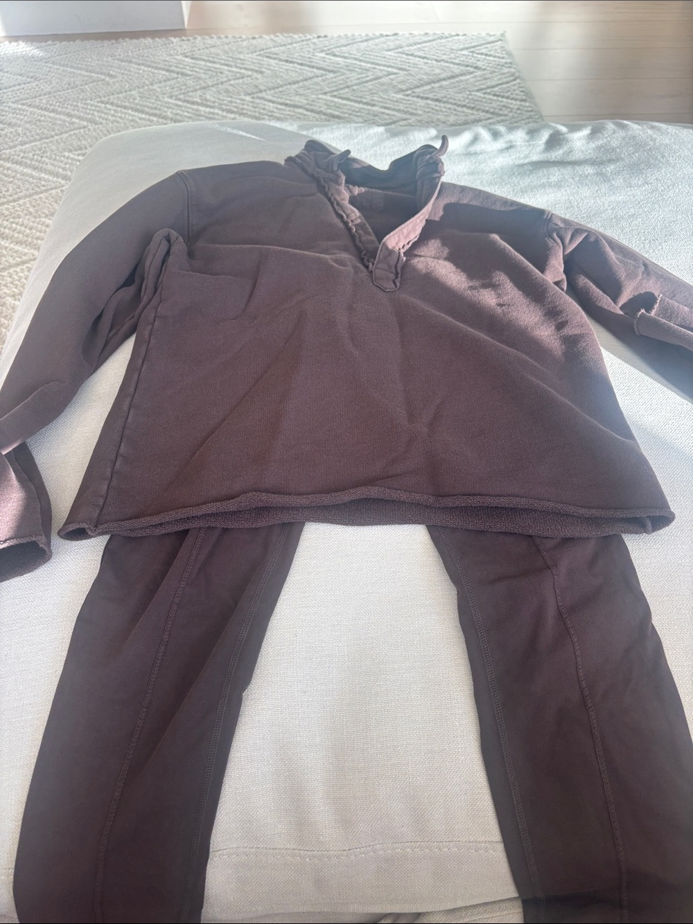 Frank & Eileen Women's Two-Piece Pajama Set in Chocolate Brown